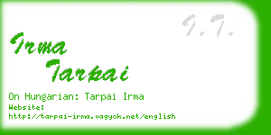 irma tarpai business card